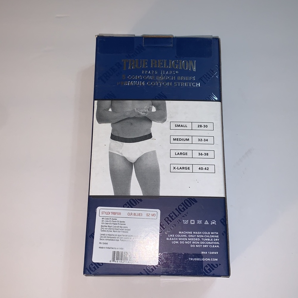 5 pack True Religion briefs - Picture 3 of 4